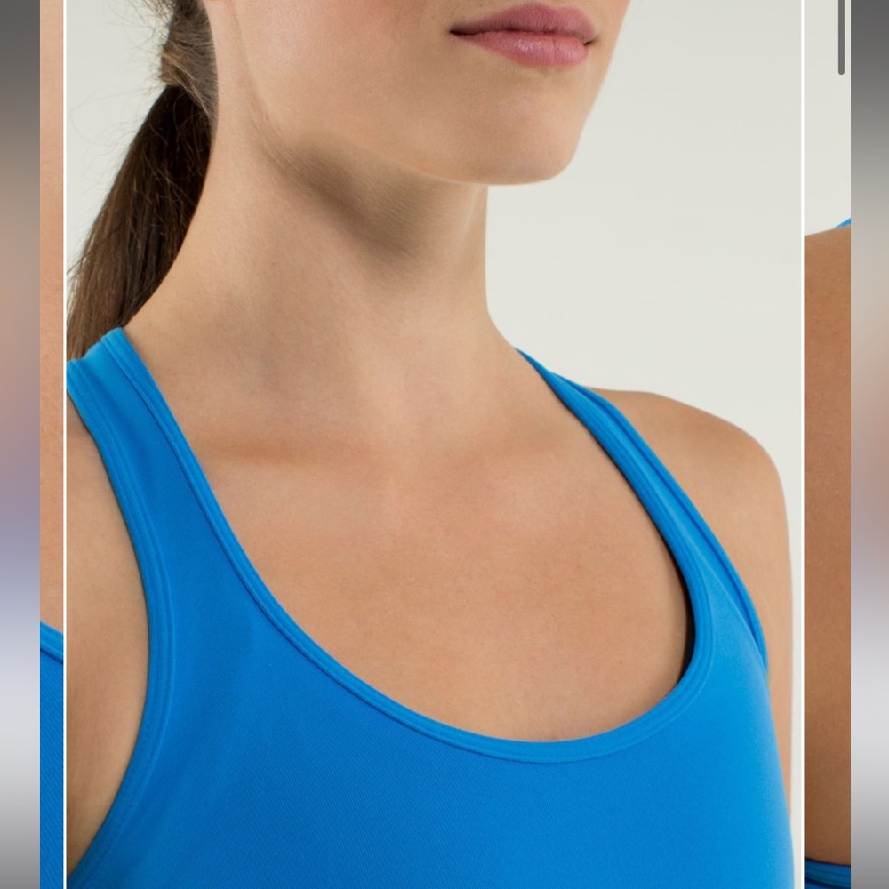EUC Lululemon Cool Racerback II (CROPPED) size 6 in cornflower blue - Picture 6 of 8